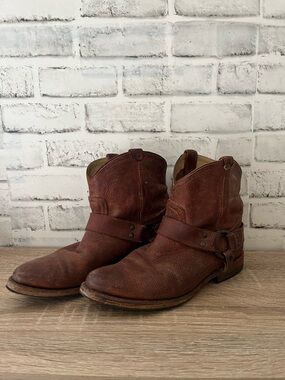 Women's Frye - Brown Leather Harness Boots